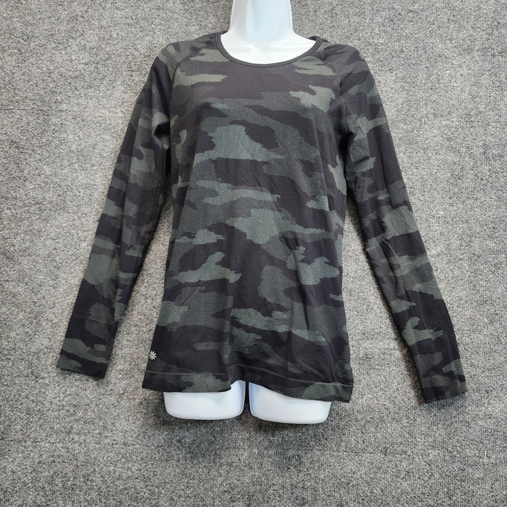 Athleta Women's Momentum Camo Seamless Long Sleeve Athletic Workout Top Small S